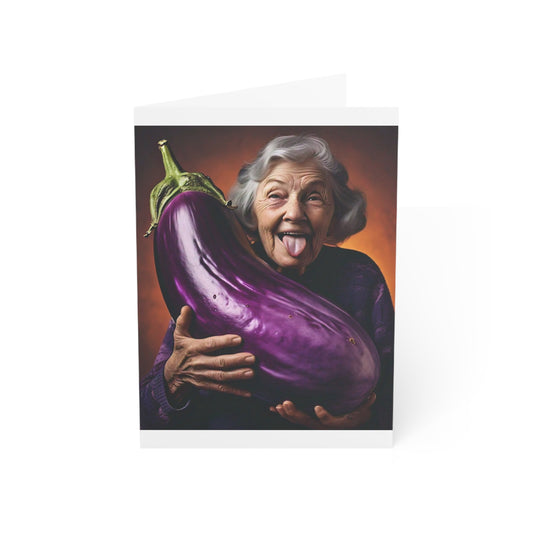 Eggplant Emoji Grandma Birthday - Set of 1, 10, 30, or 50