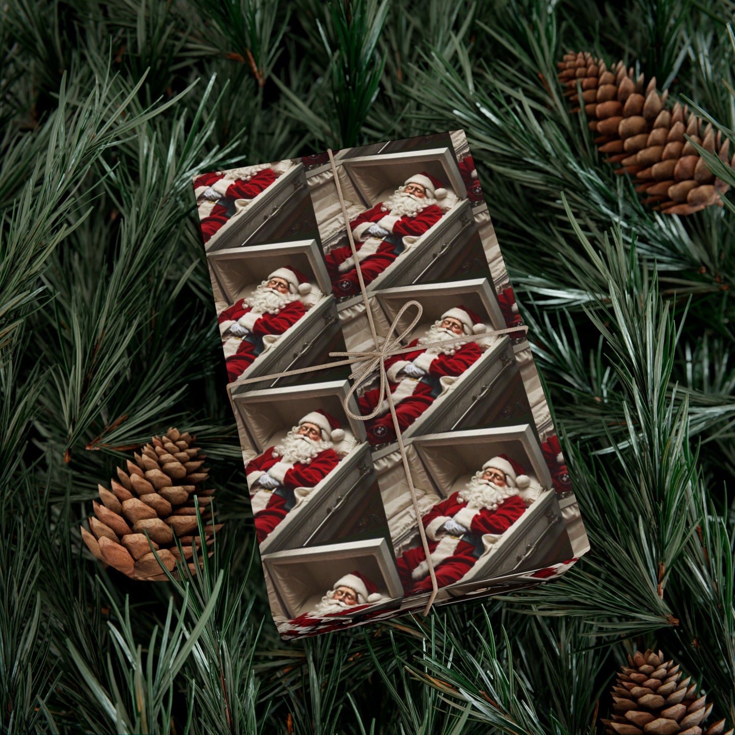 "Sleepy" Santa - Wrapping Paper