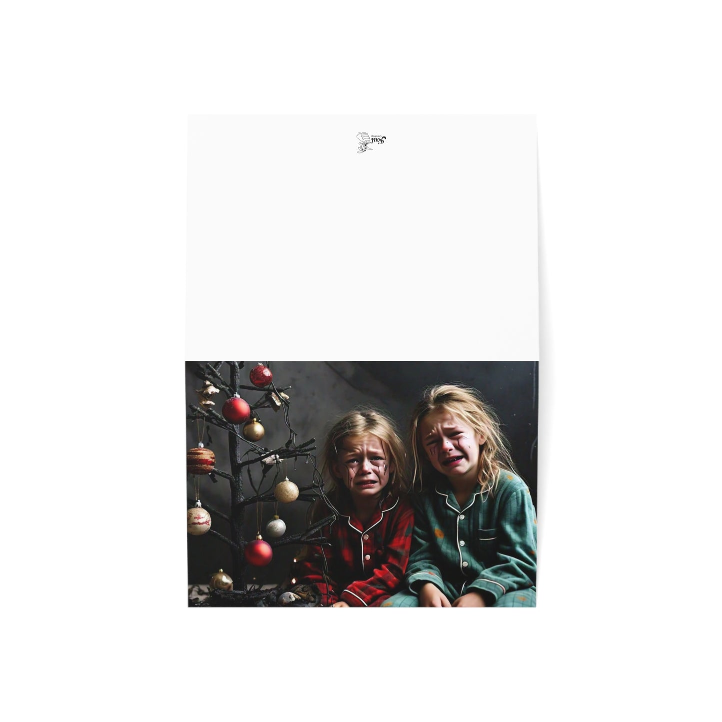 Sad Kids Holiday Greeting Cards - Set of 10, Perfect for Christmas Cheer