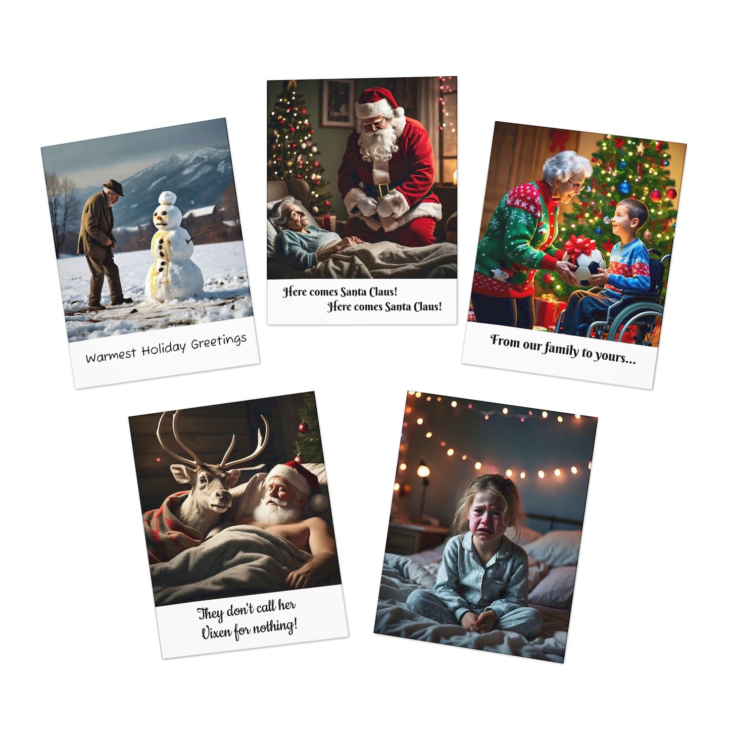 Christmas Variety Pack of Foul Greeting Cards (5-Pack)