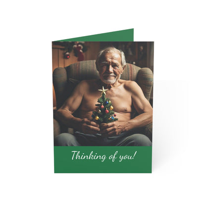 Grandpa's Lap Christmas Card - 1, 10, 30 & 50pcs - Perfect for friends and relatives