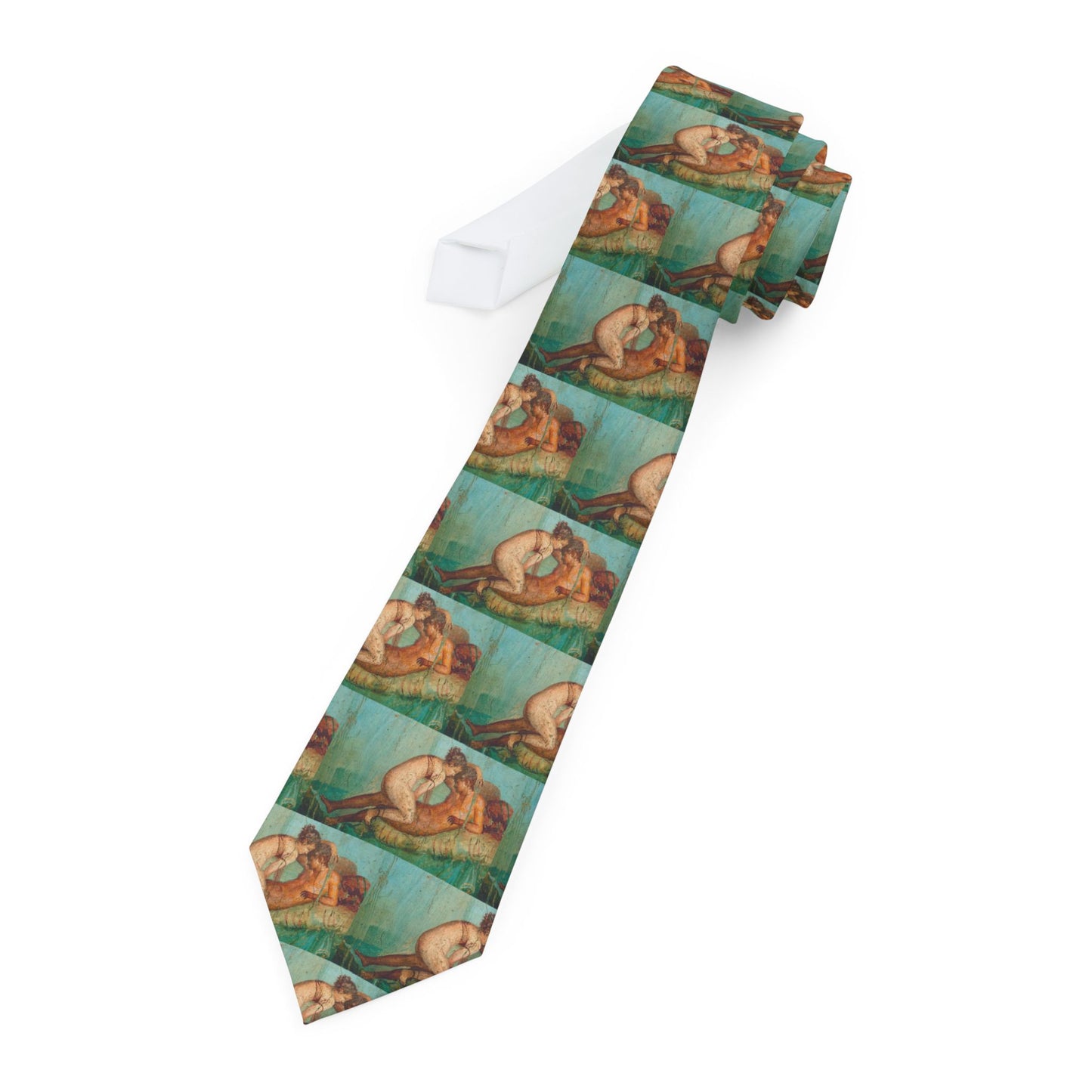 "Pompeii Playa" Necktie - Valentines Gift for Him, Art Enthusiasts