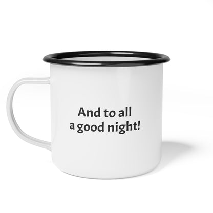 "Sleepy" Santa Enamel Camp Cup - 'And to All a Good Night!'