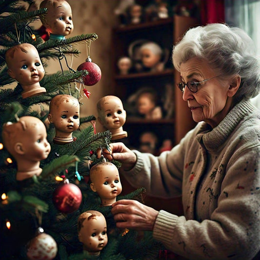 Doll Heads and Granny - Wrapping Paper