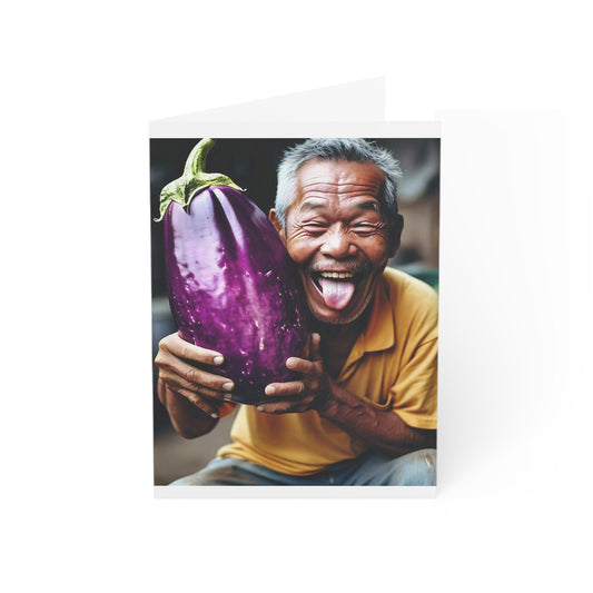 Grandpa Eggplant Emoji Birthday  - 1 to 50 Pack