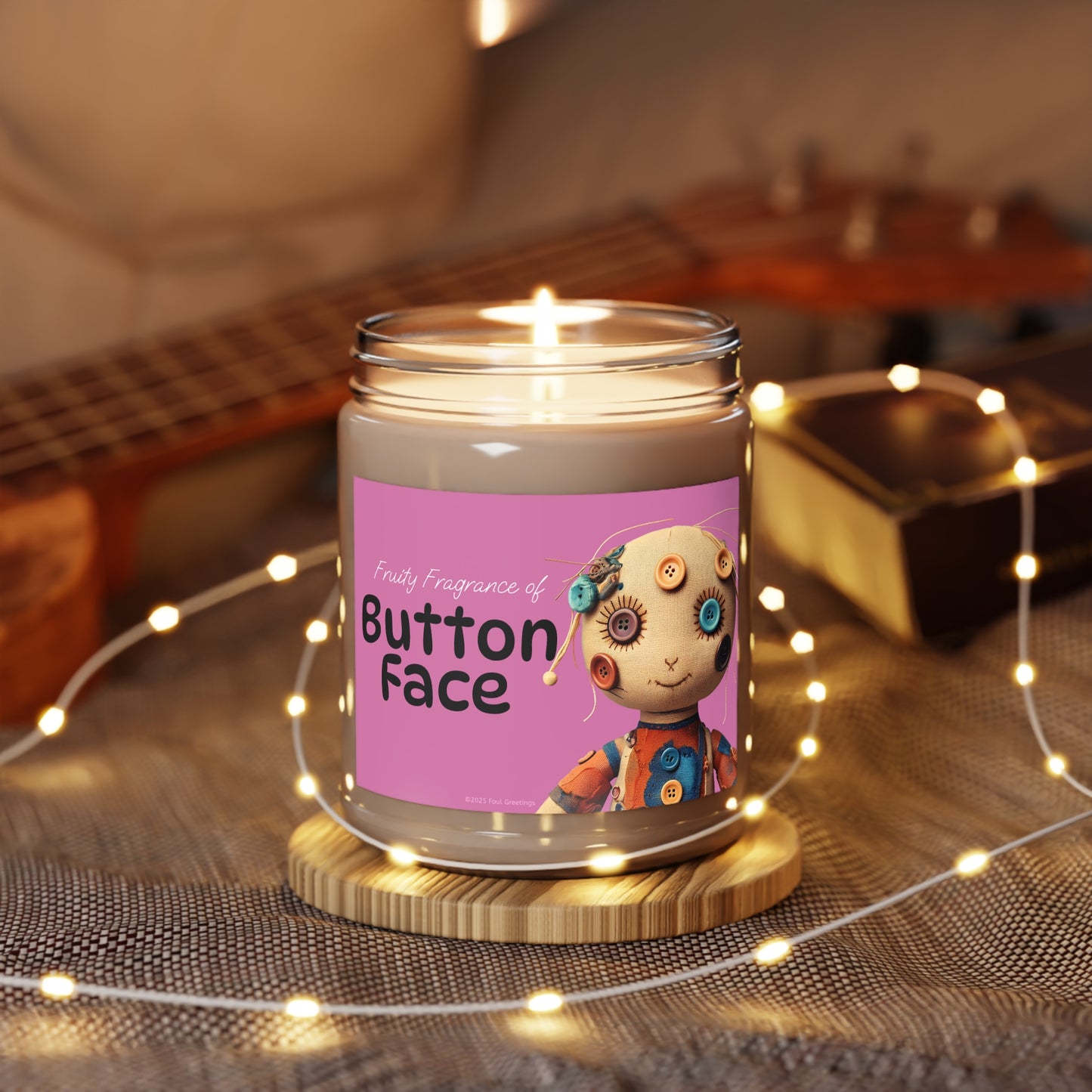 "Button Face" Sweet Sniffing Candle - 9oz - Valentines Gift