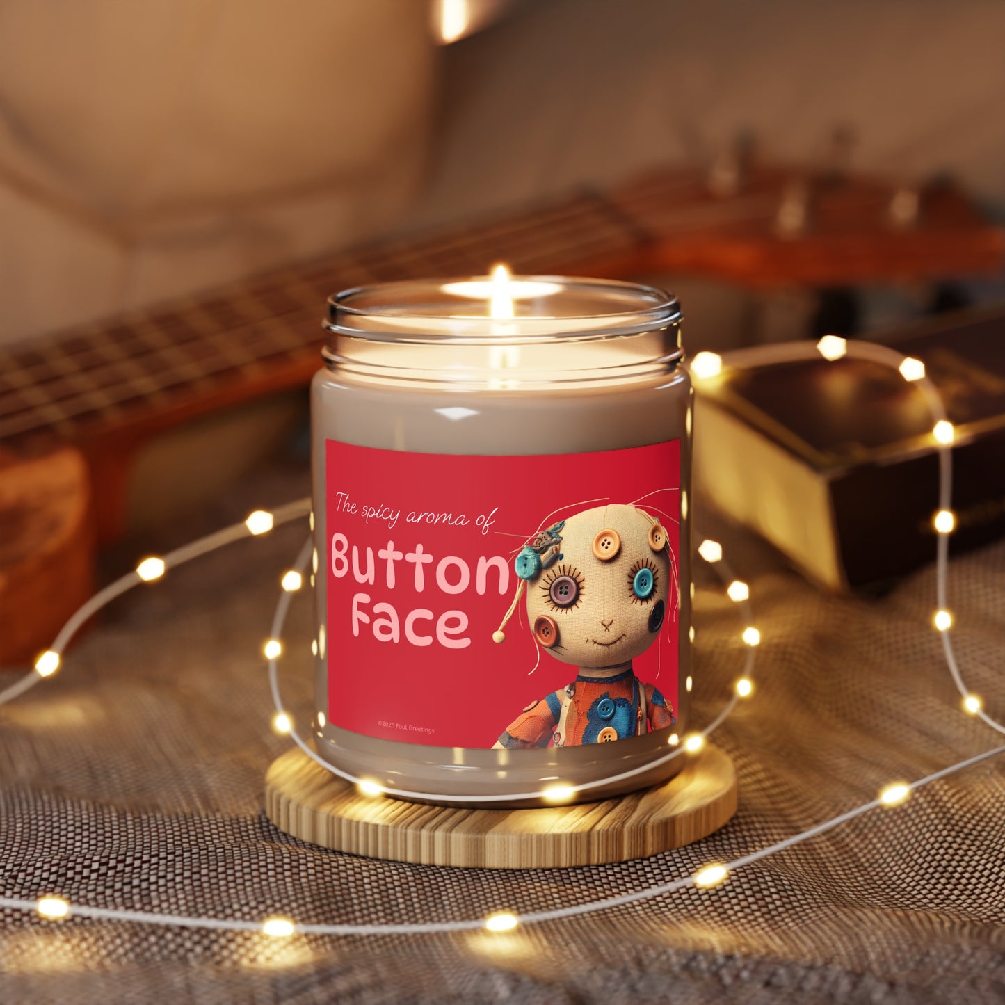 "Button Face" Spicy Aroma Sniffing Candle - 9oz